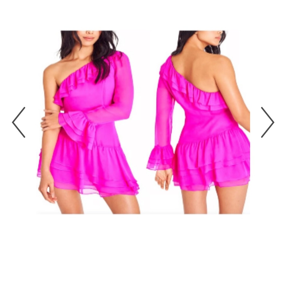 LoveShackFancy Pink One-Shoulder Dress- NWT